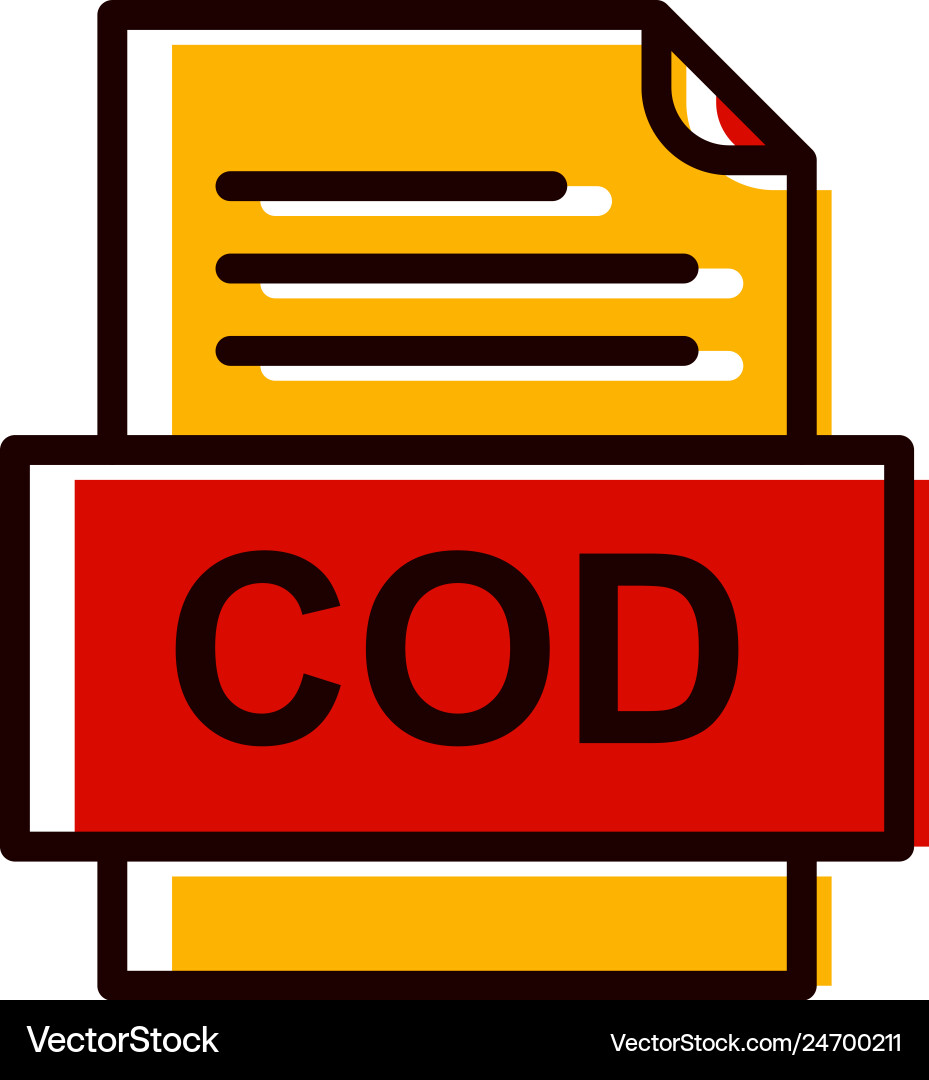 Cod file document icon Royalty Free Vector Image