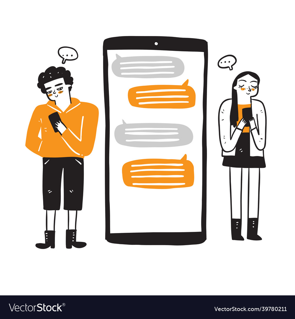 Conversation on an online forum and internet vector image Conversation on an online forum and internet