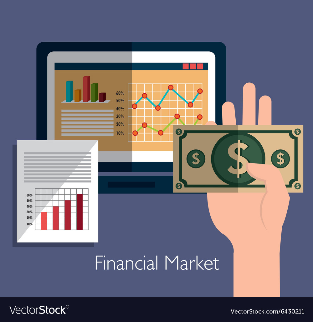 Financial market statistics Royalty Free Vector Image