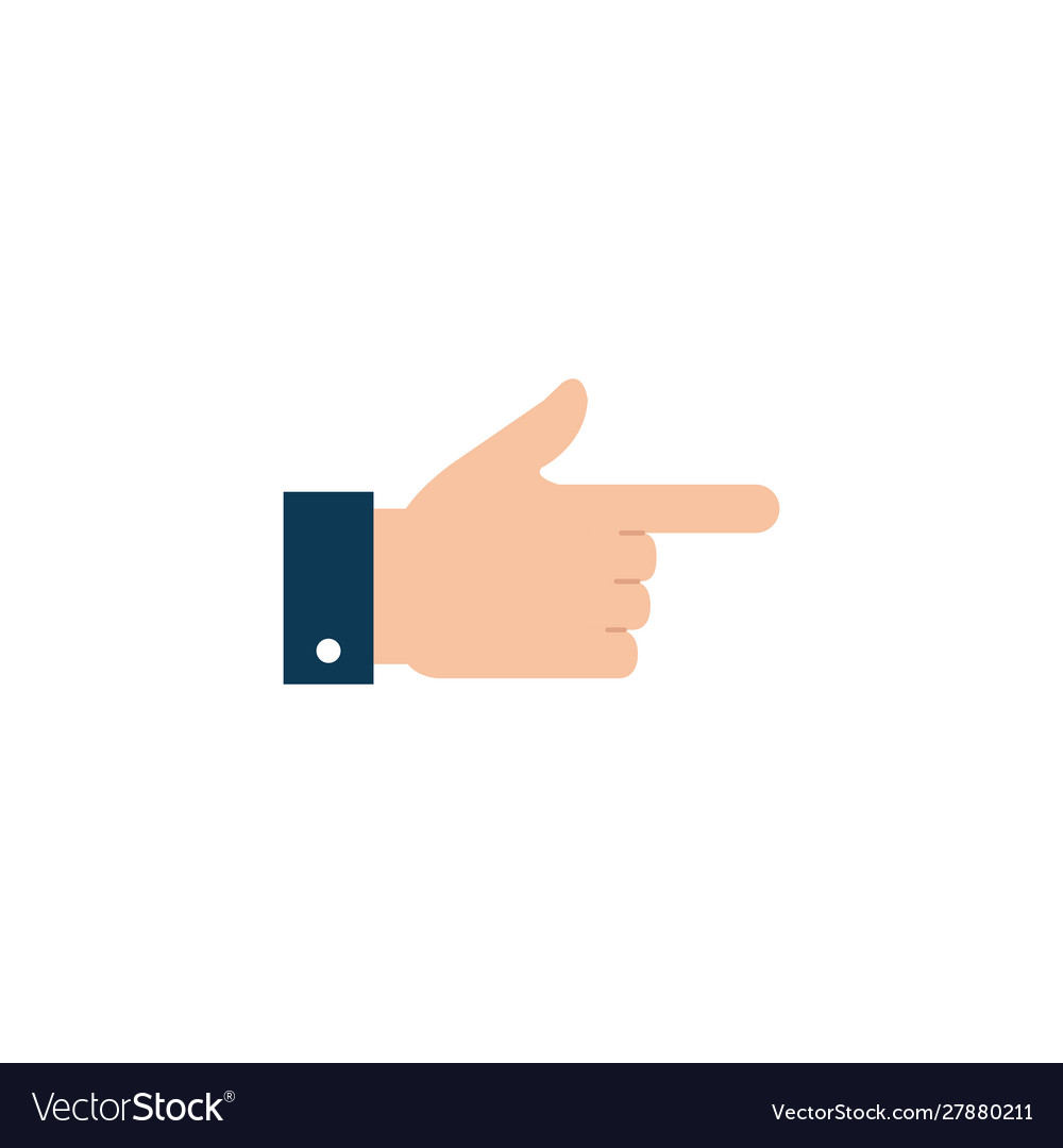 Isolated hand signal icon flat design Royalty Free Vector