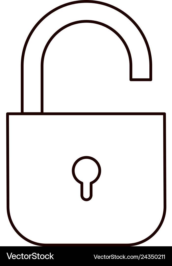 Security padlock isolated icon Royalty Free Vector Image