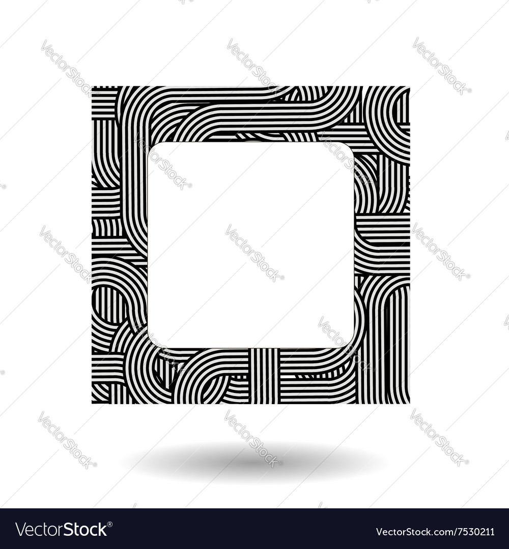Single striped frame Royalty Free Vector Image