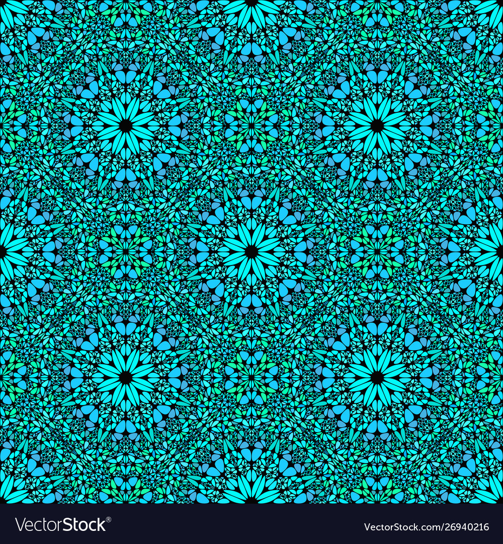 Blue bohemian oriental mosaic kaleidoscope Vector Image