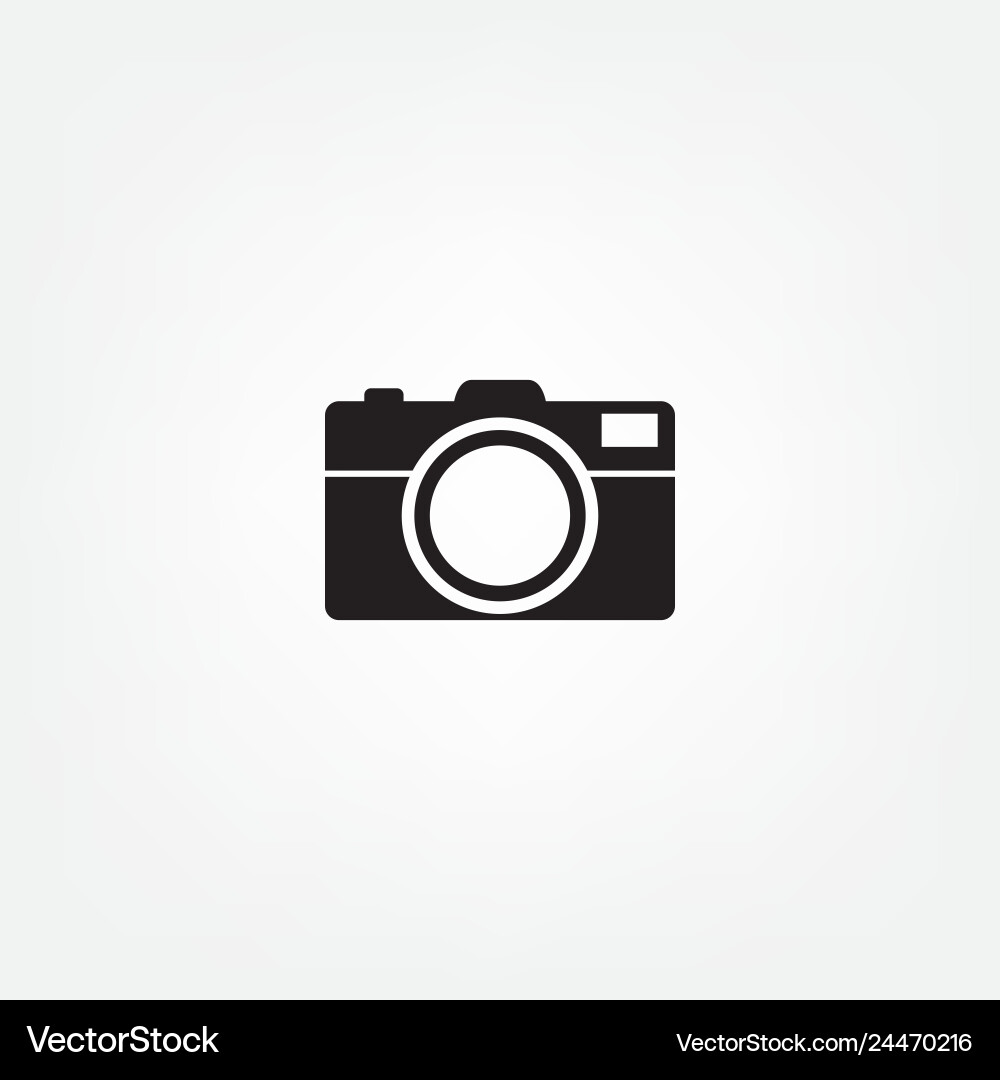Camera icon flat Royalty Free Vector Image - VectorStock