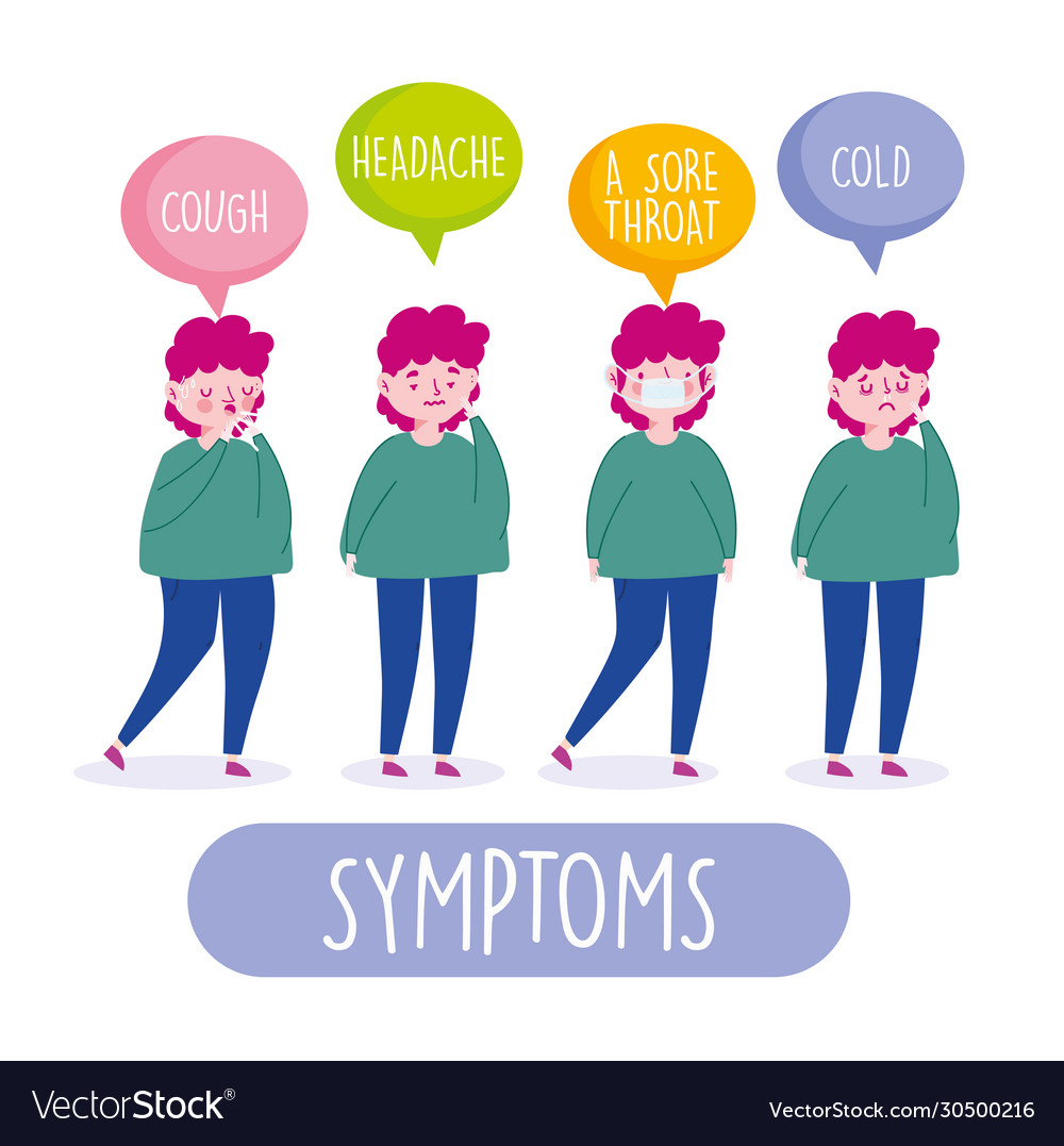 Covid19 19 coronavirus infographic symptoms cough Vector Image