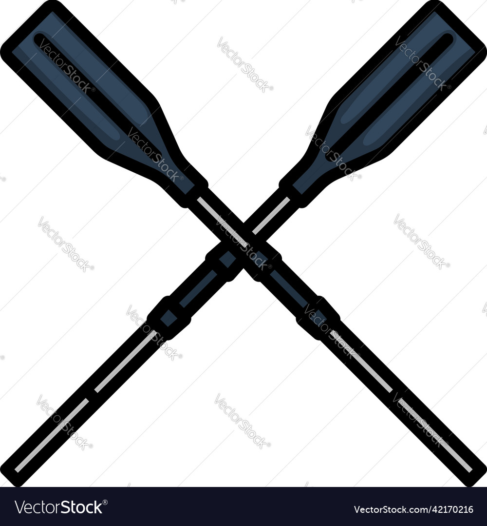 Icon of boat oars Royalty Free Vector Image - VectorStock