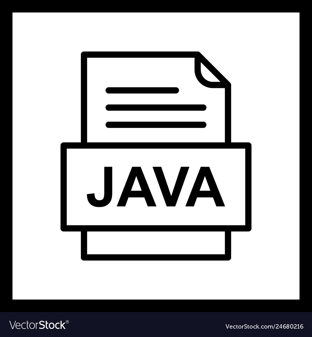 Java file document icon Royalty Free Vector Image