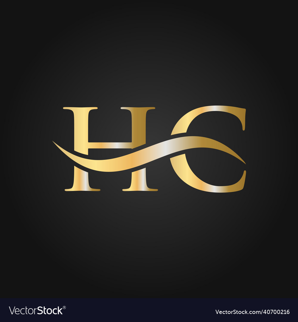 Letter hc logo design template h c Royalty Free Vector Image