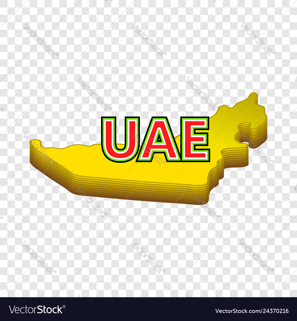 Map of uae icon cartoon style Royalty Free Vector Image