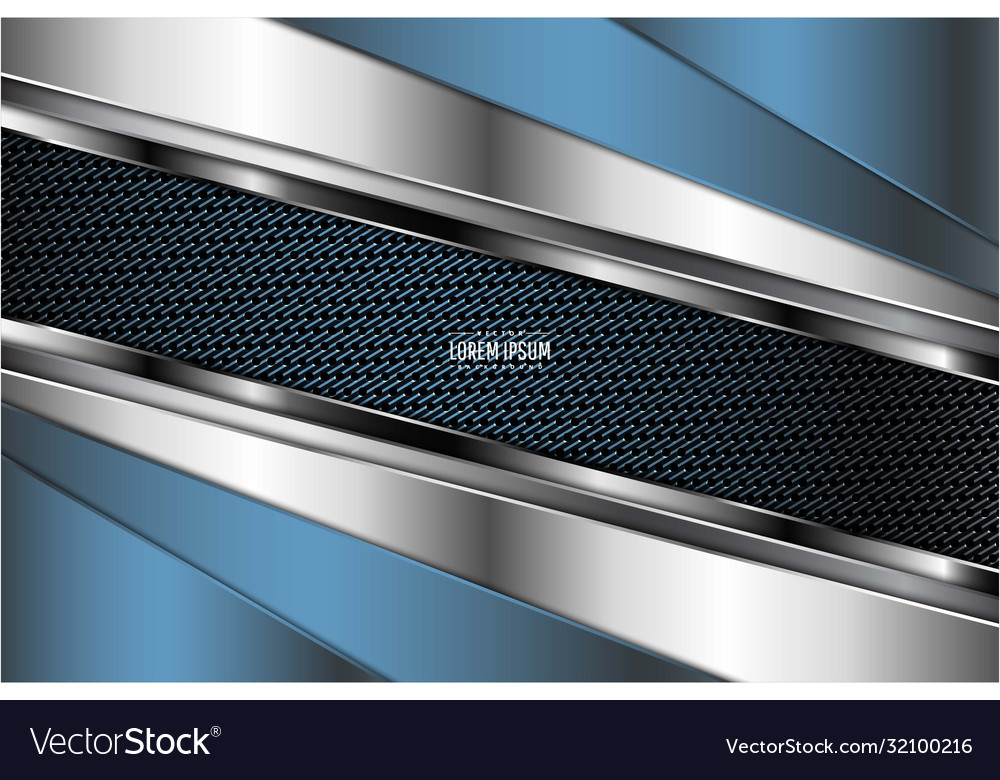 Metallic blue technology background Royalty Free Vector