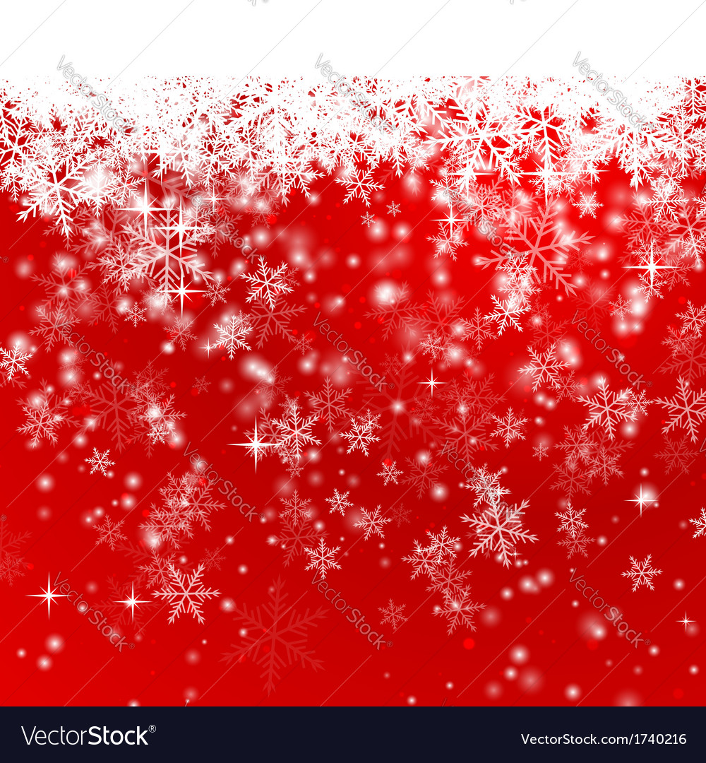 Red Snowflake Background Royalty Free Vector Image
