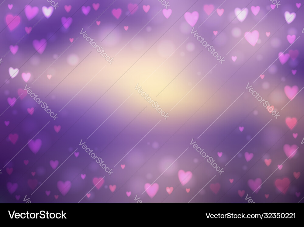 Abstract hearts lights background Royalty Free Vector Image