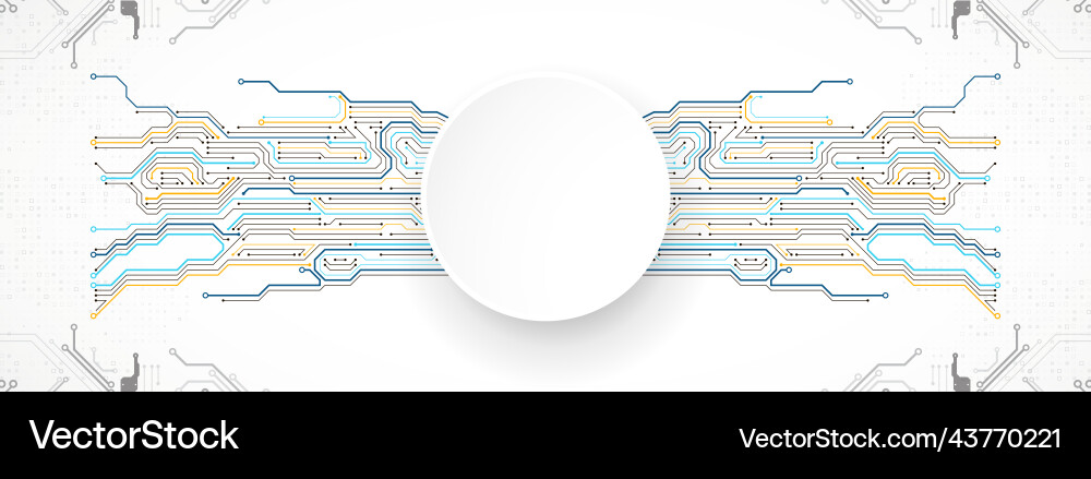 Abstract technology circuit board communication Vector Image