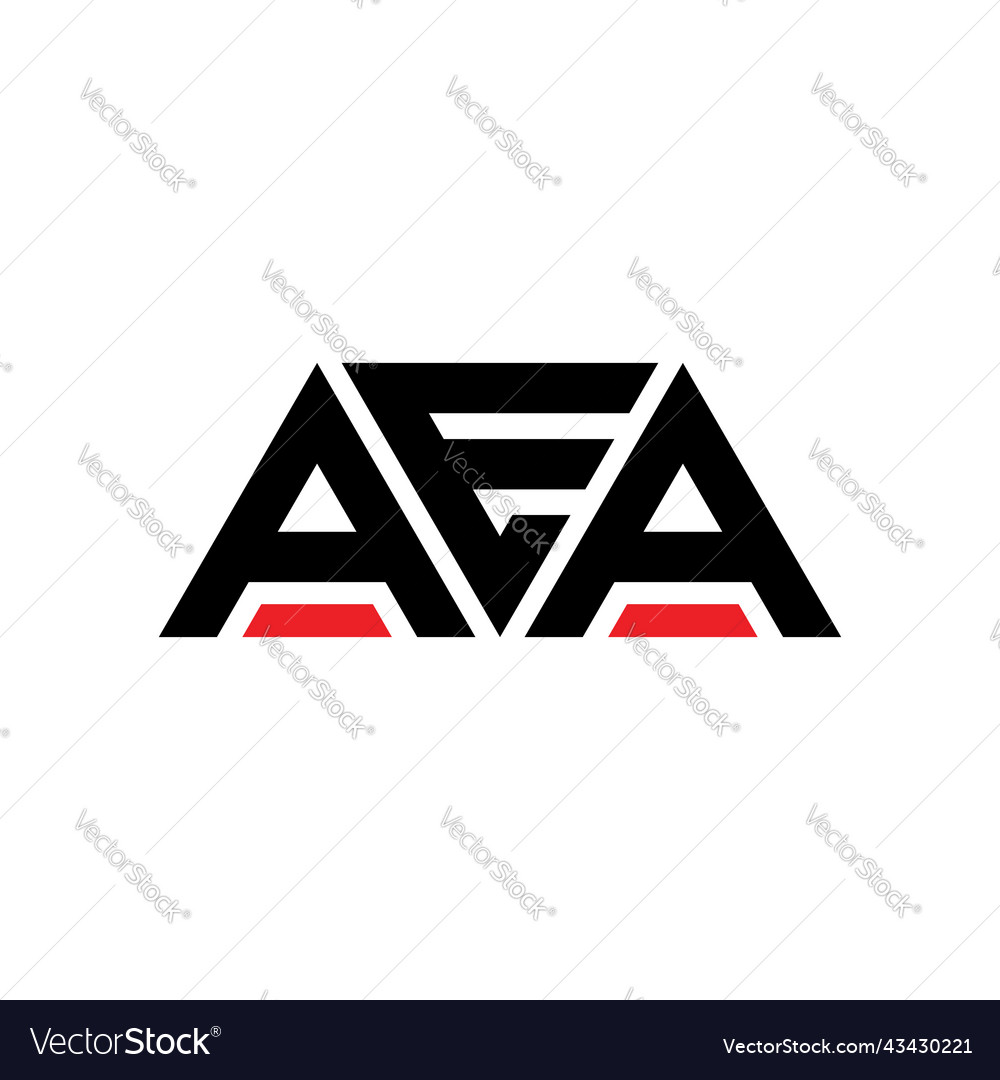 Aea triangle letter logo design Royalty Free Vector Image