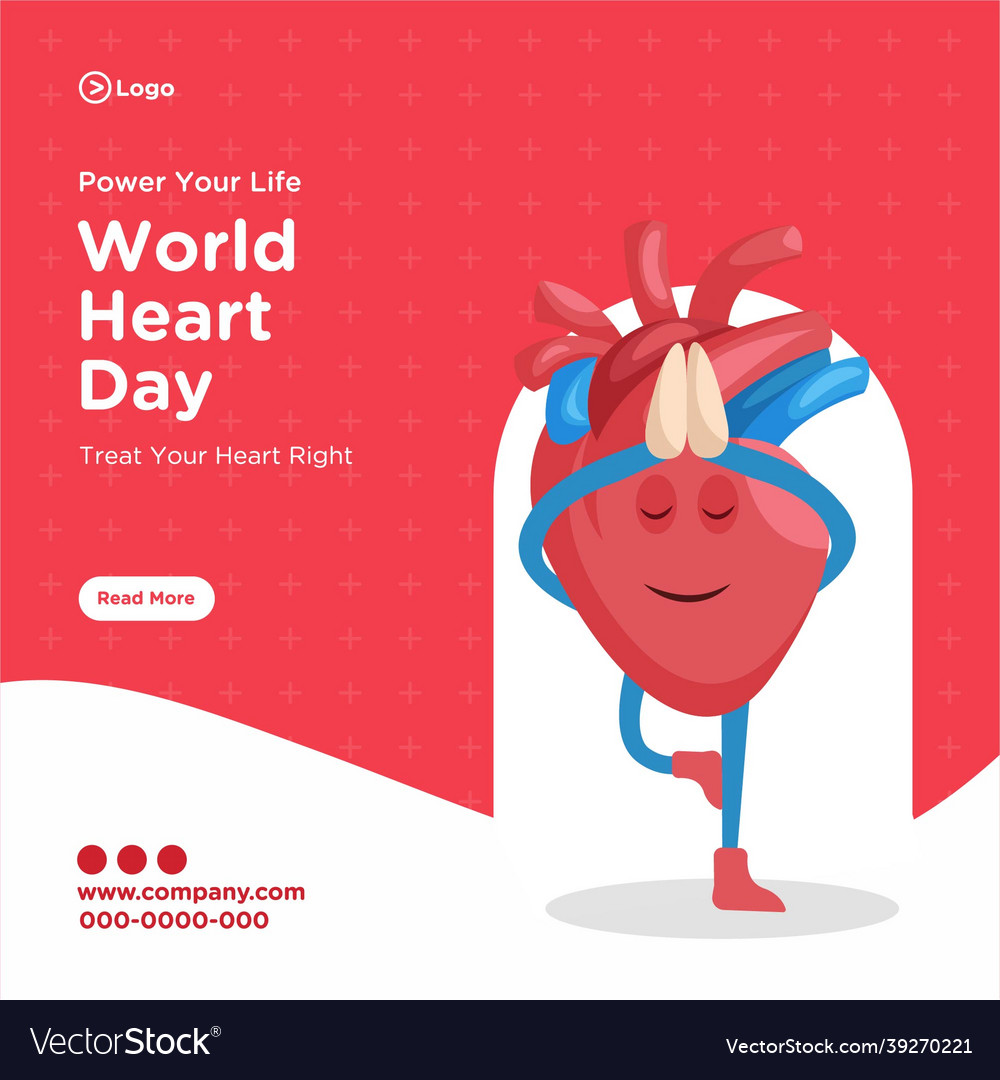 Banner Design Of World Heart Day Royalty Free Vector Image