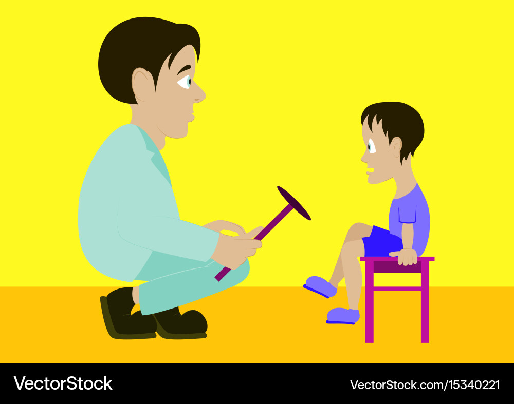 In flat design doctor Royalty Free Vector Image