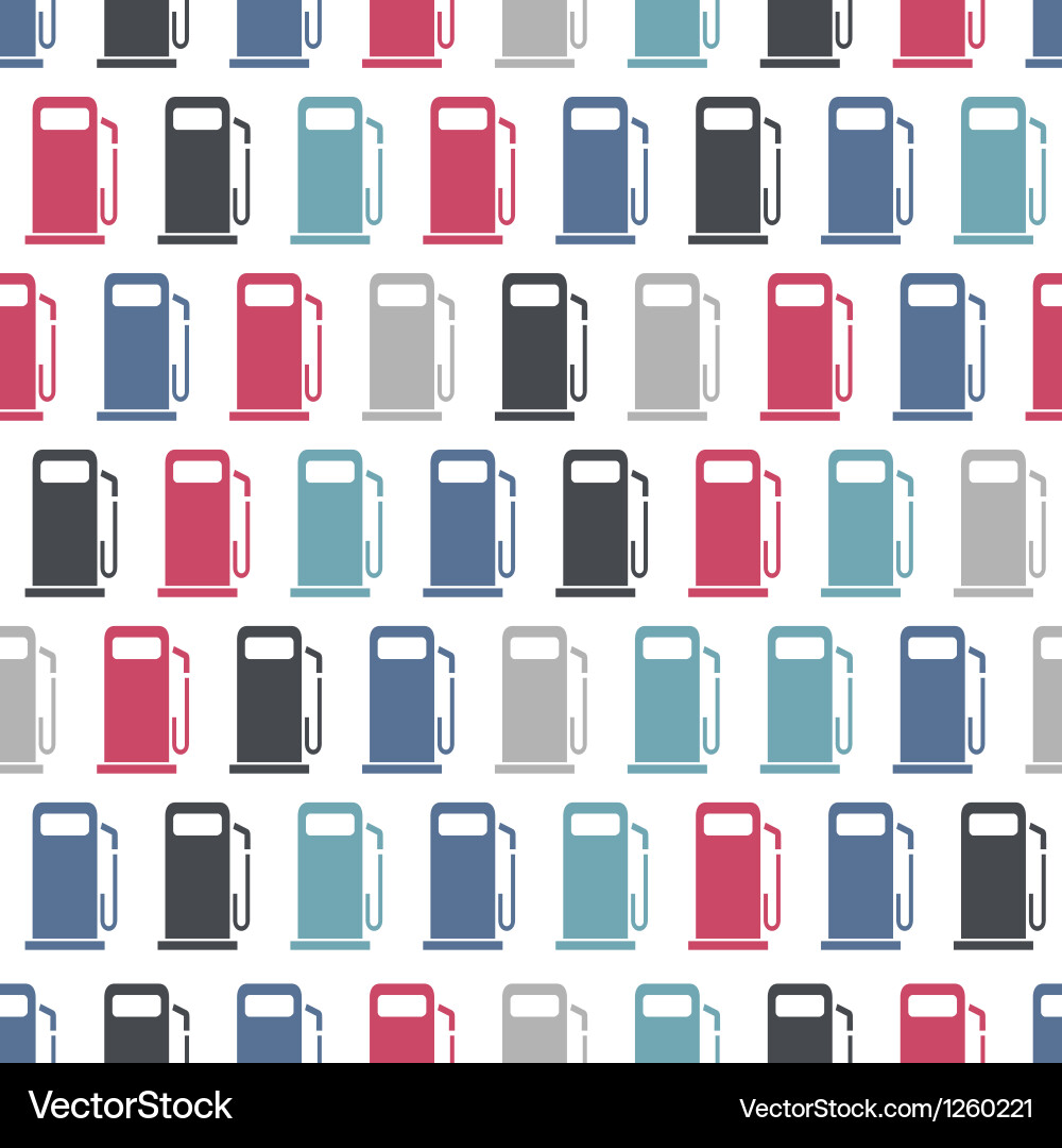 Seamless pattern with gas stations signs Vector Image