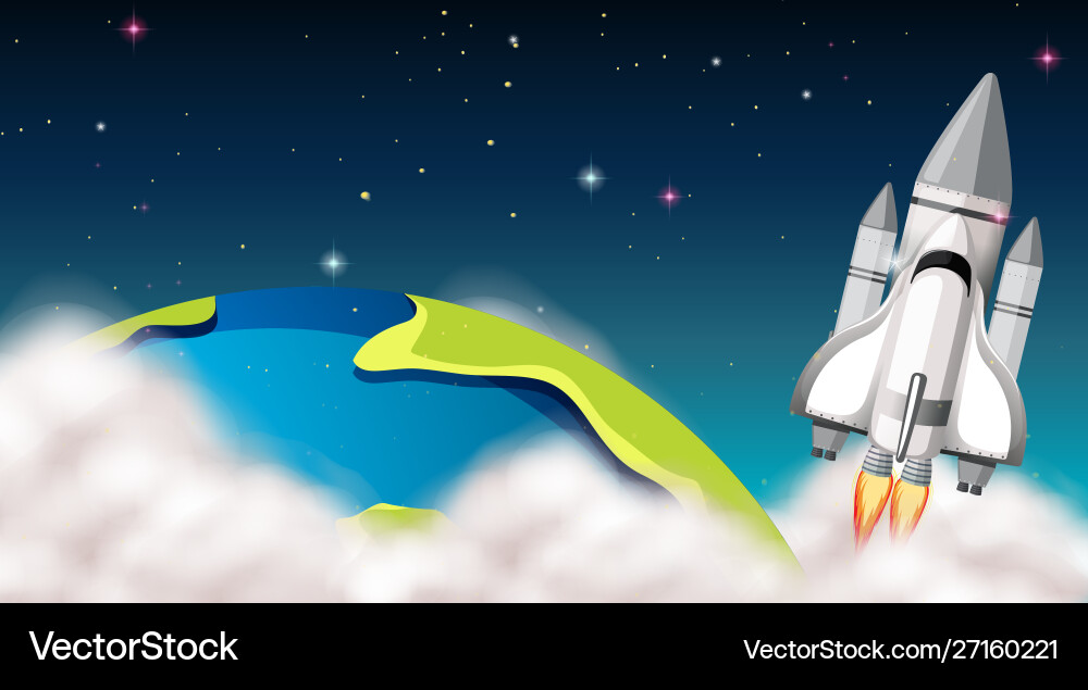 Space shuttle and Royalty Free Vector Image - VectorStock