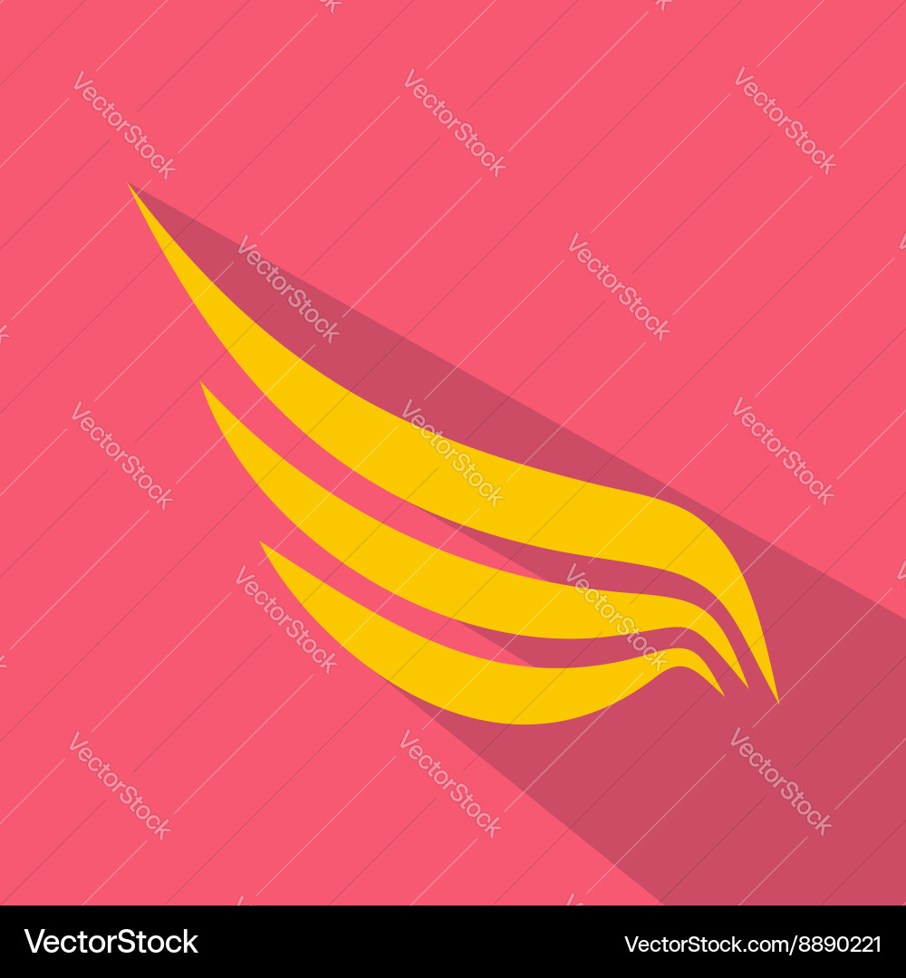 Wing icon in flat style Royalty Free Vector Image