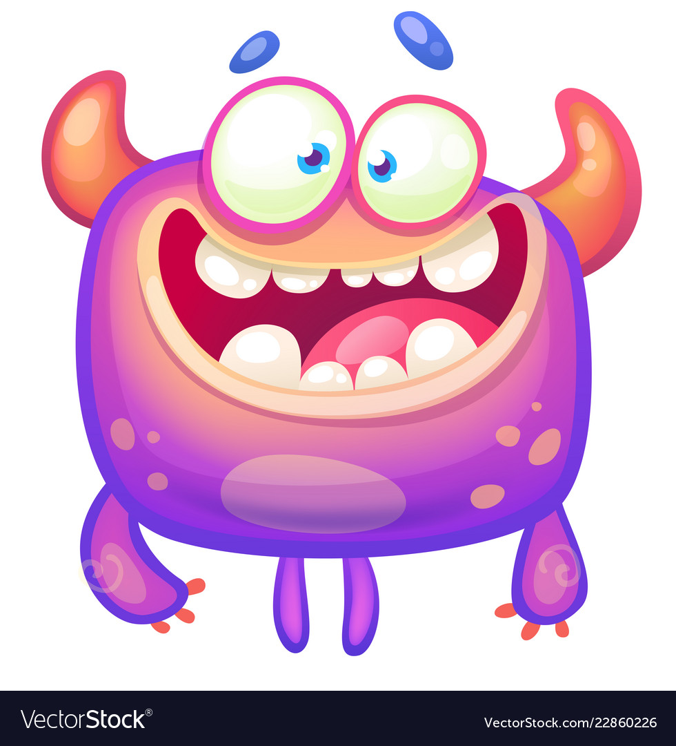 Cute funny monster Royalty Free Vector Image - VectorStock