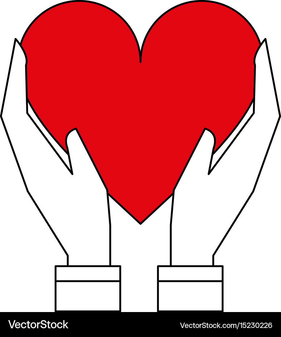 Heart flat Royalty Free Vector Image - VectorStock