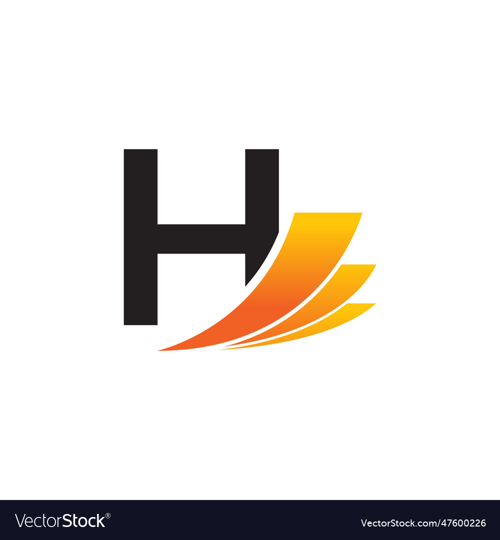 Letter h logo template colorful Royalty Free Vector Image