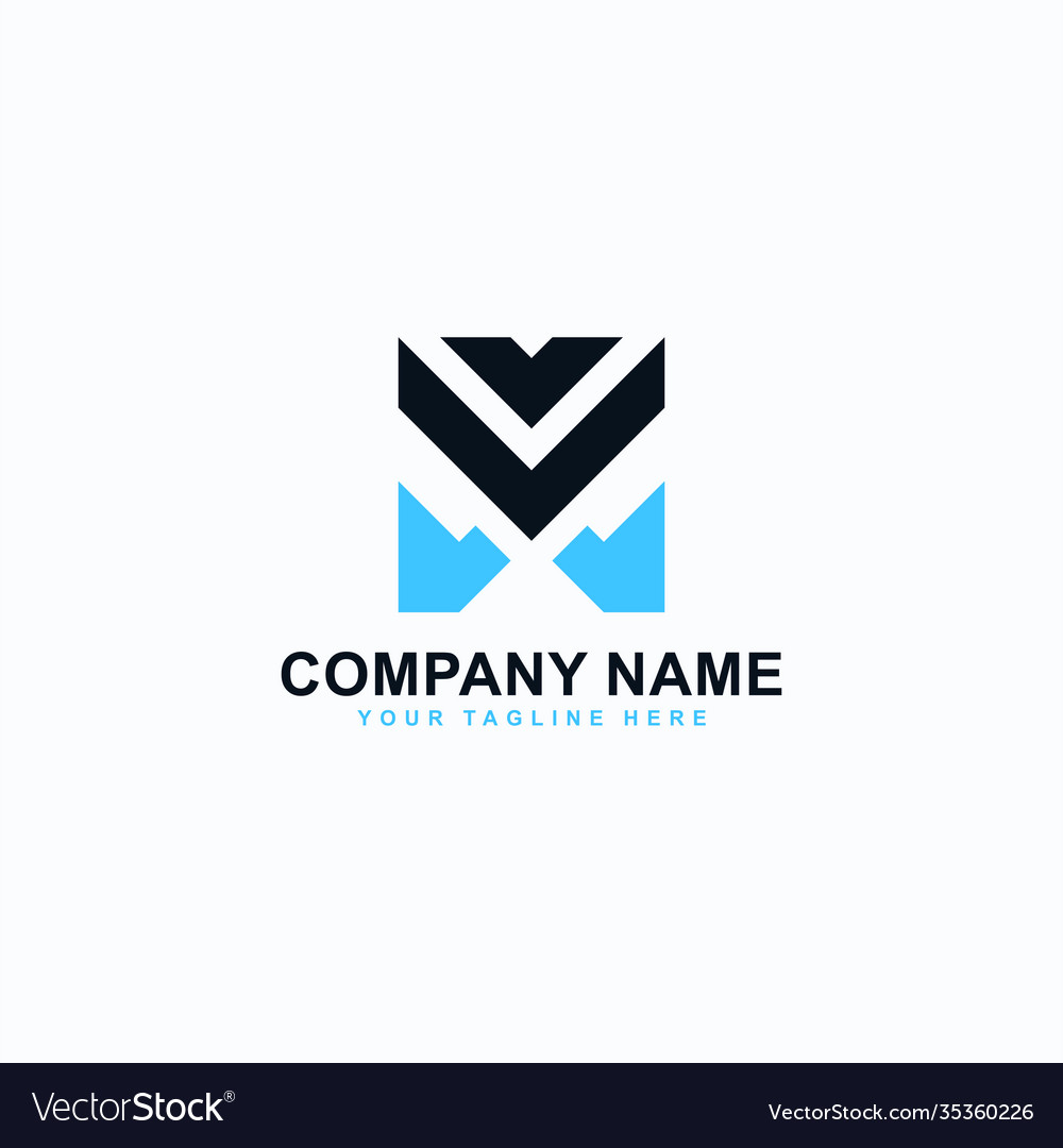 Letter m and cross logo design Royalty Free Vector Image