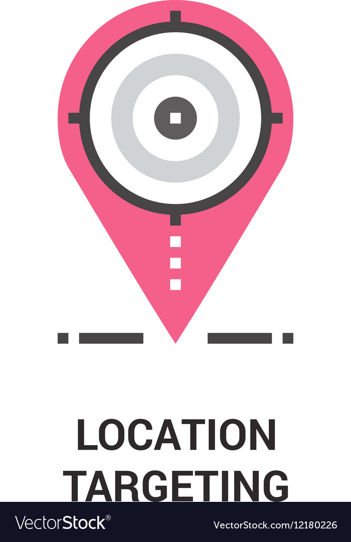 Location targeting icon concept Royalty Free Vector Image