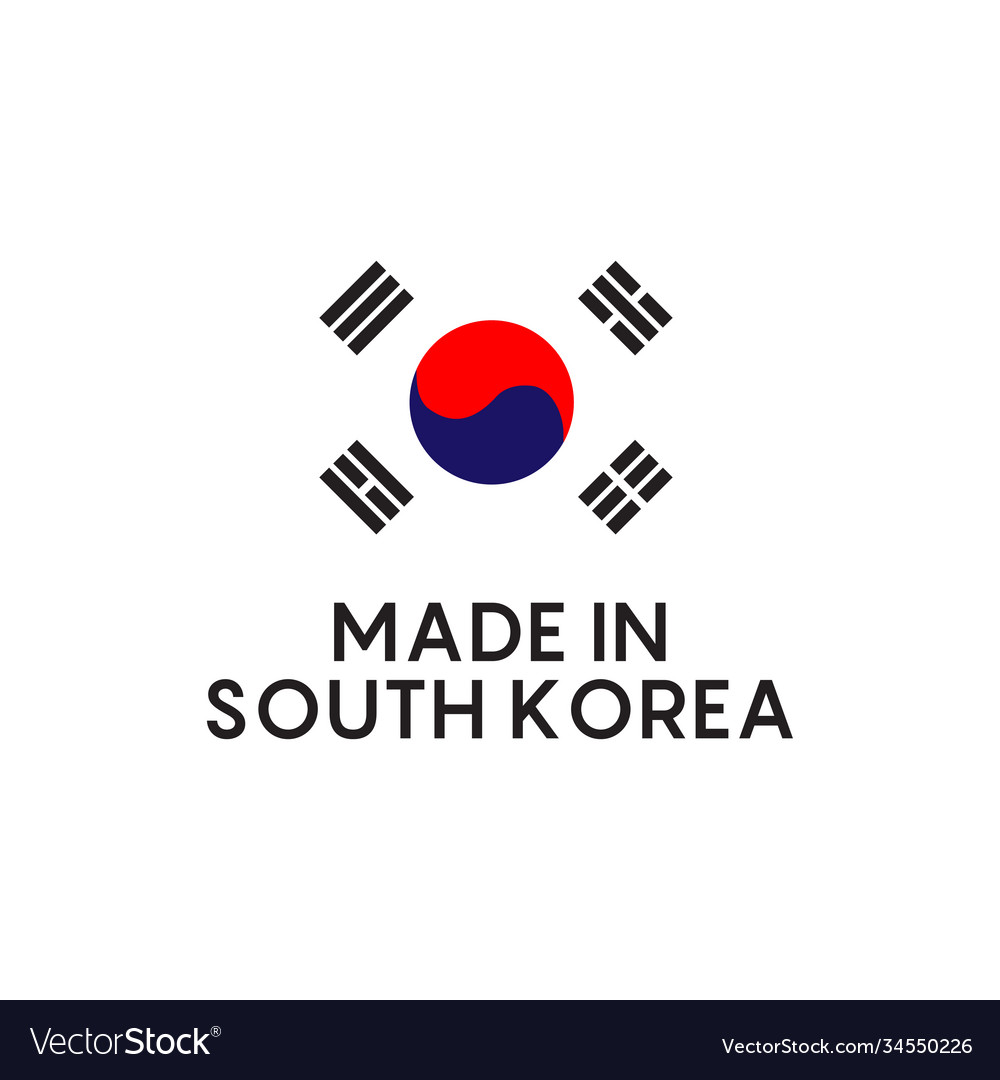 made-in-south-korea-logo-design-template-vector-image