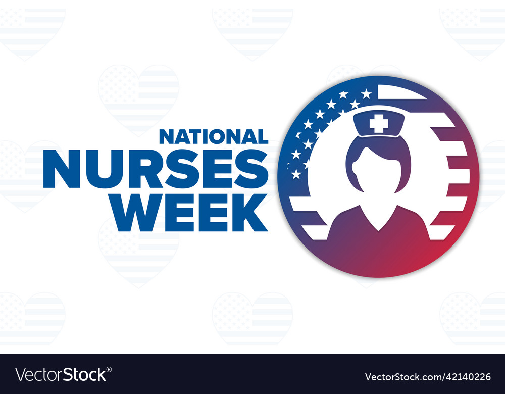 National nurses week holiday concept template Vector Image