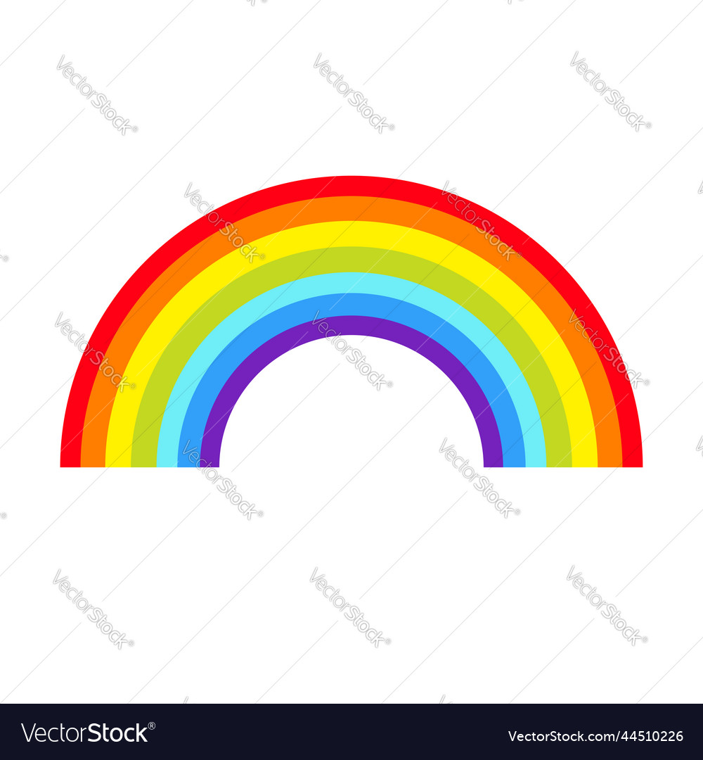 Rainbow icon on white background happy valentines Vector Image