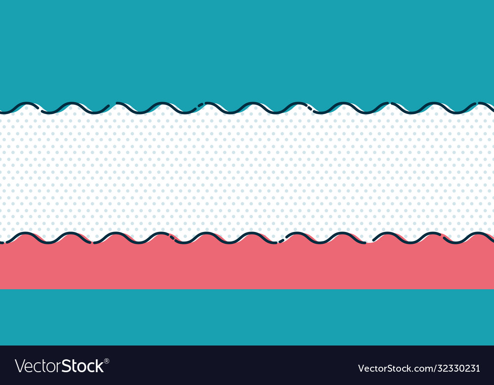 Abstract blue and pink wave line on polka dot Vector Image