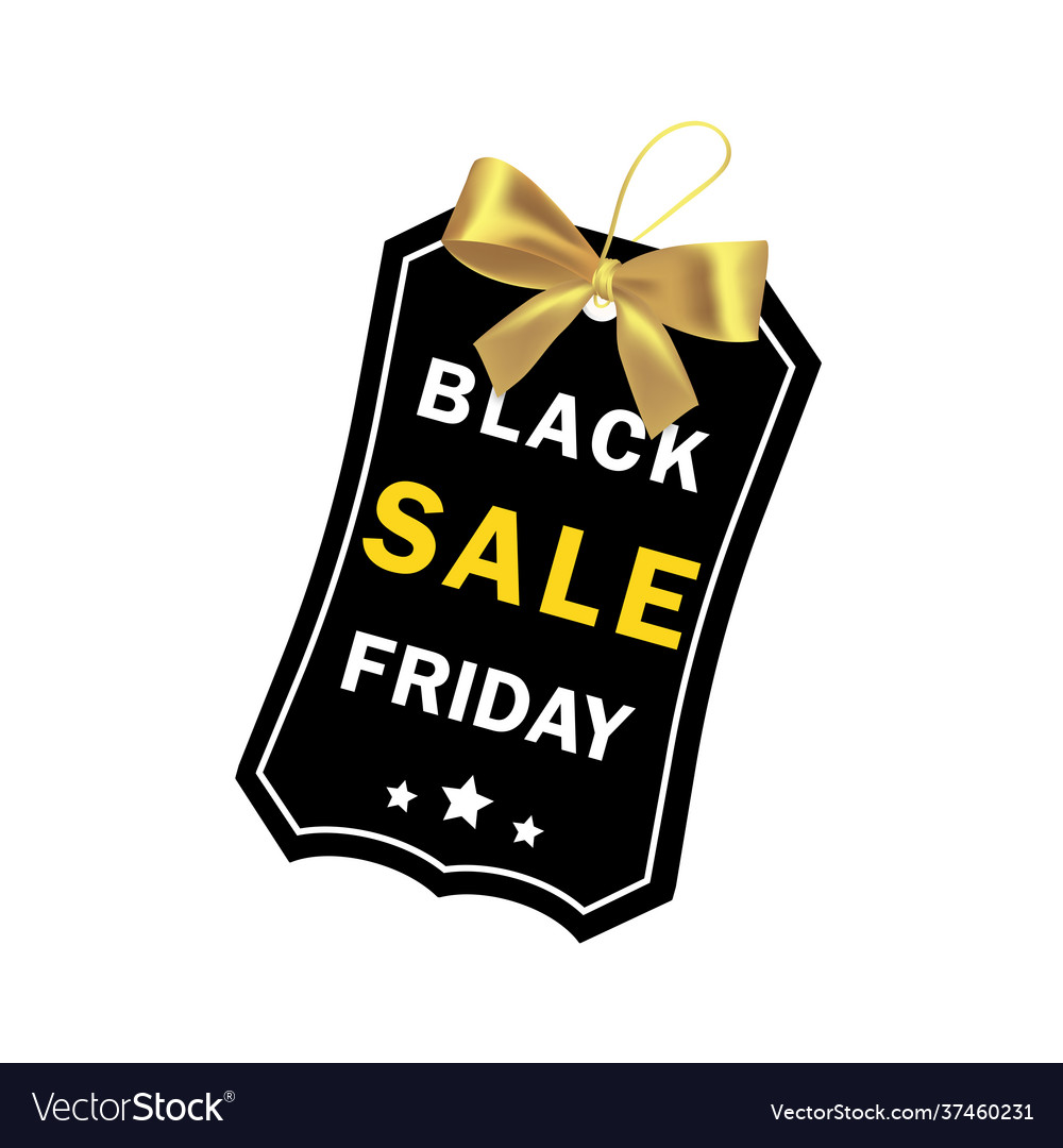 Black friday sale tag Royalty Free Vector Image