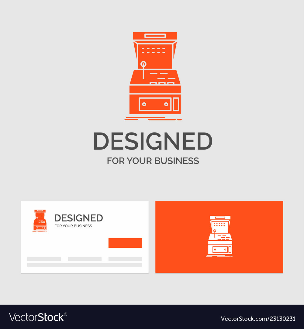 business logo template for arcade console game vector image