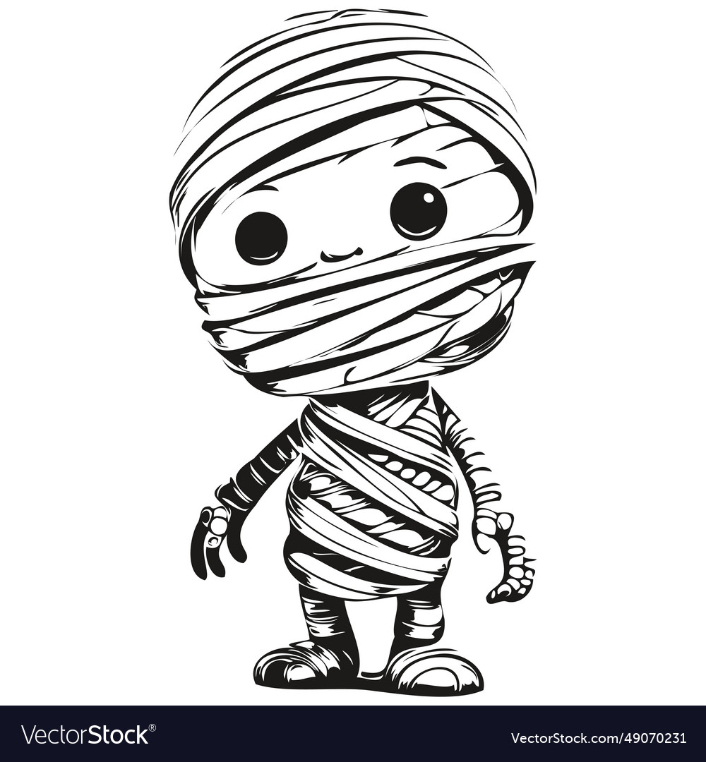 Mummy portrait in for art Royalty Free Vector Image