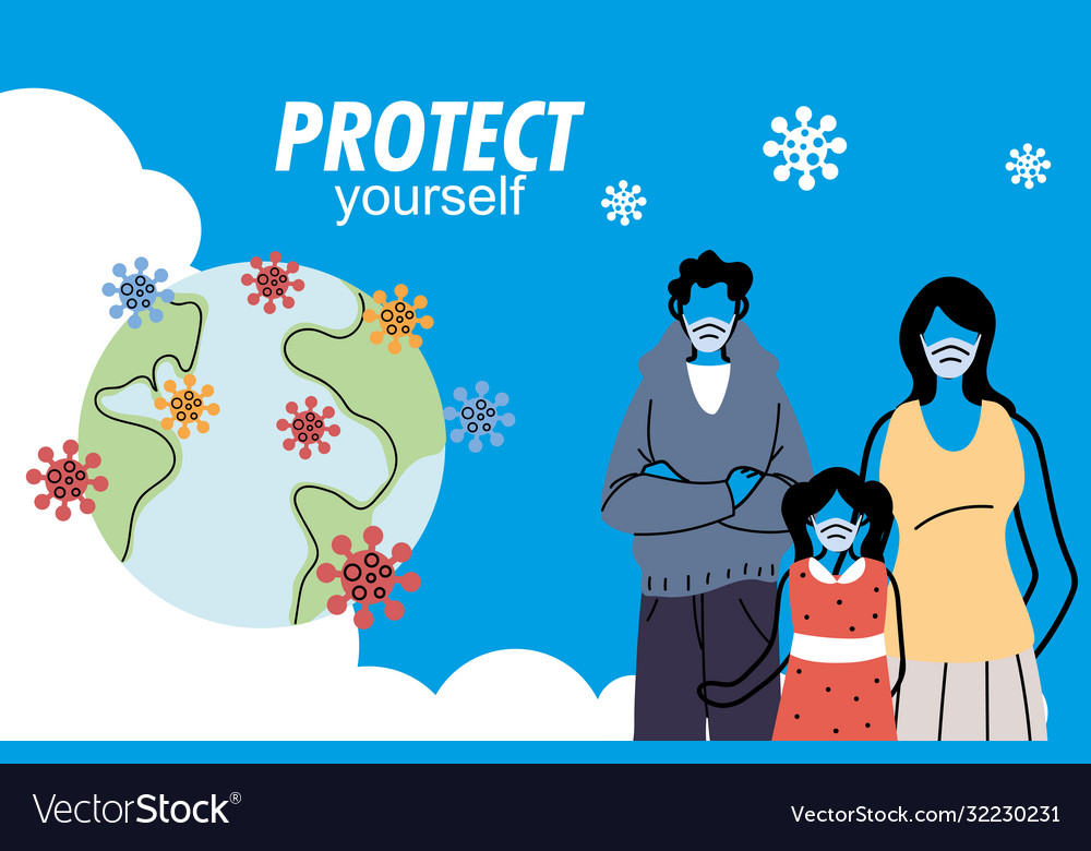 People With Masks Pandemic Global Royalty Free Vector Image People With Masks Pandemic Global Royalty Free Vector Image