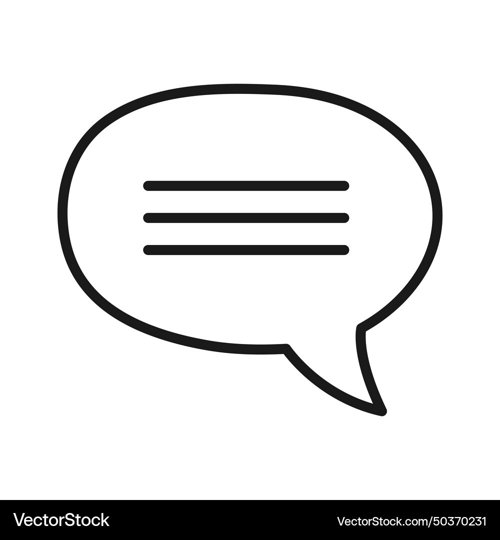 Speech bubble message icon chat Royalty Free Vector Image