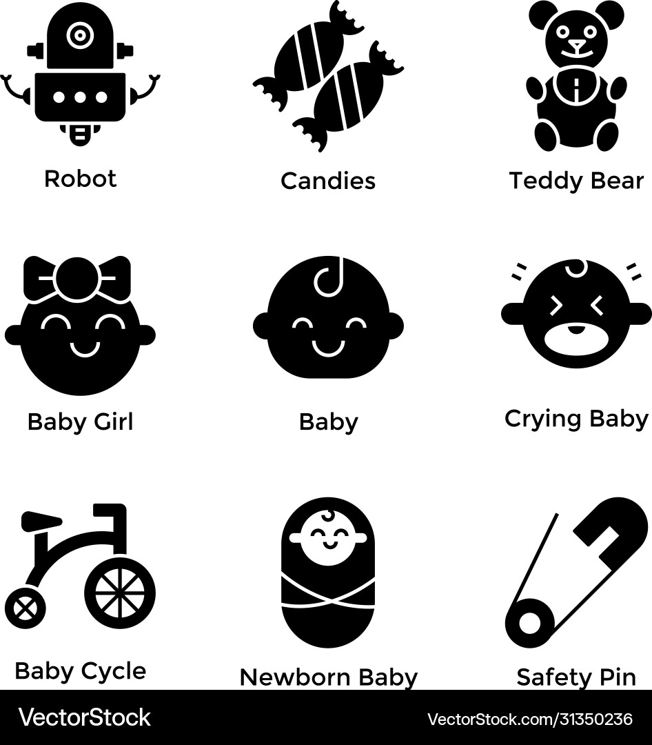 Baicons pack Royalty Free Vector Image - VectorStock