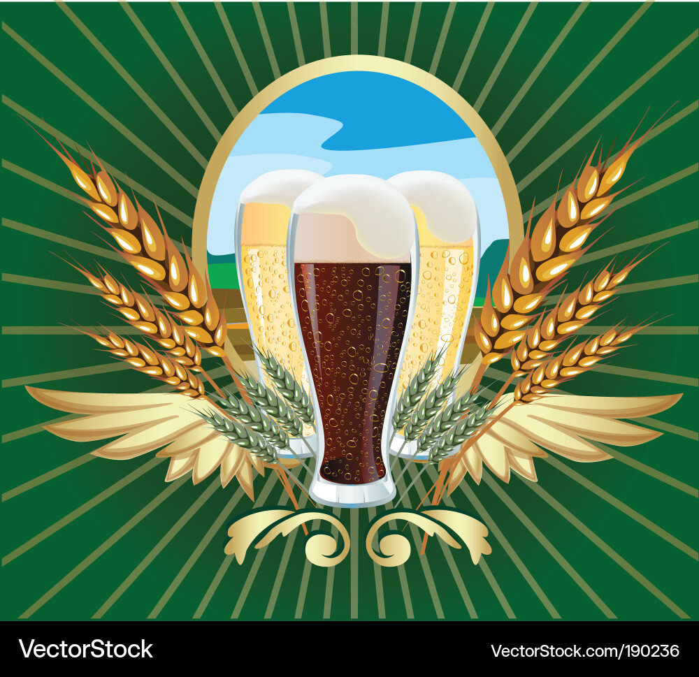Beer label Royalty Free Vector Image - VectorStock