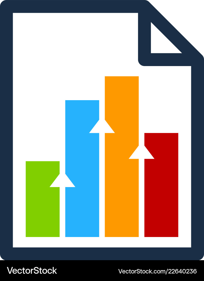 Chart document logo icon design Royalty Free Vector Image