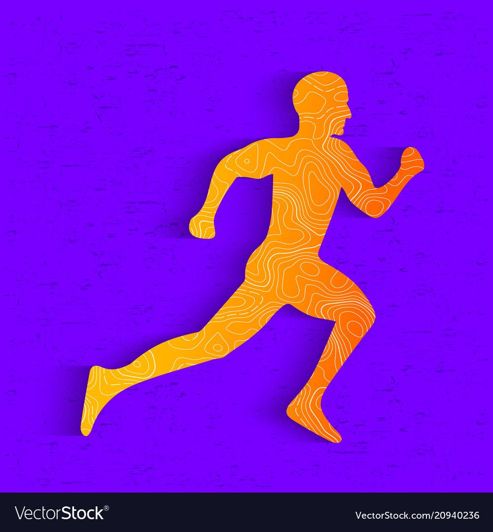 Creative of running man Royalty Free Vector Image