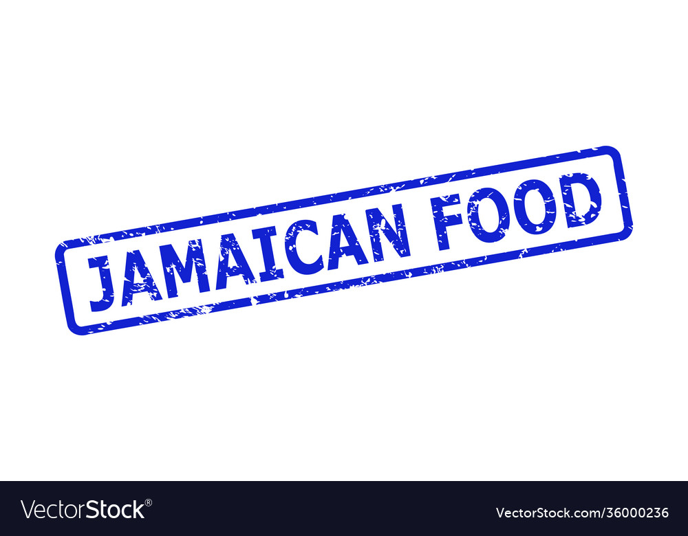 Jamaican food stamp with unclean style and rounded