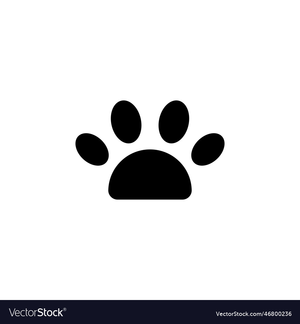 Paw icon paw print icon dog or cat paw Royalty Free Vector