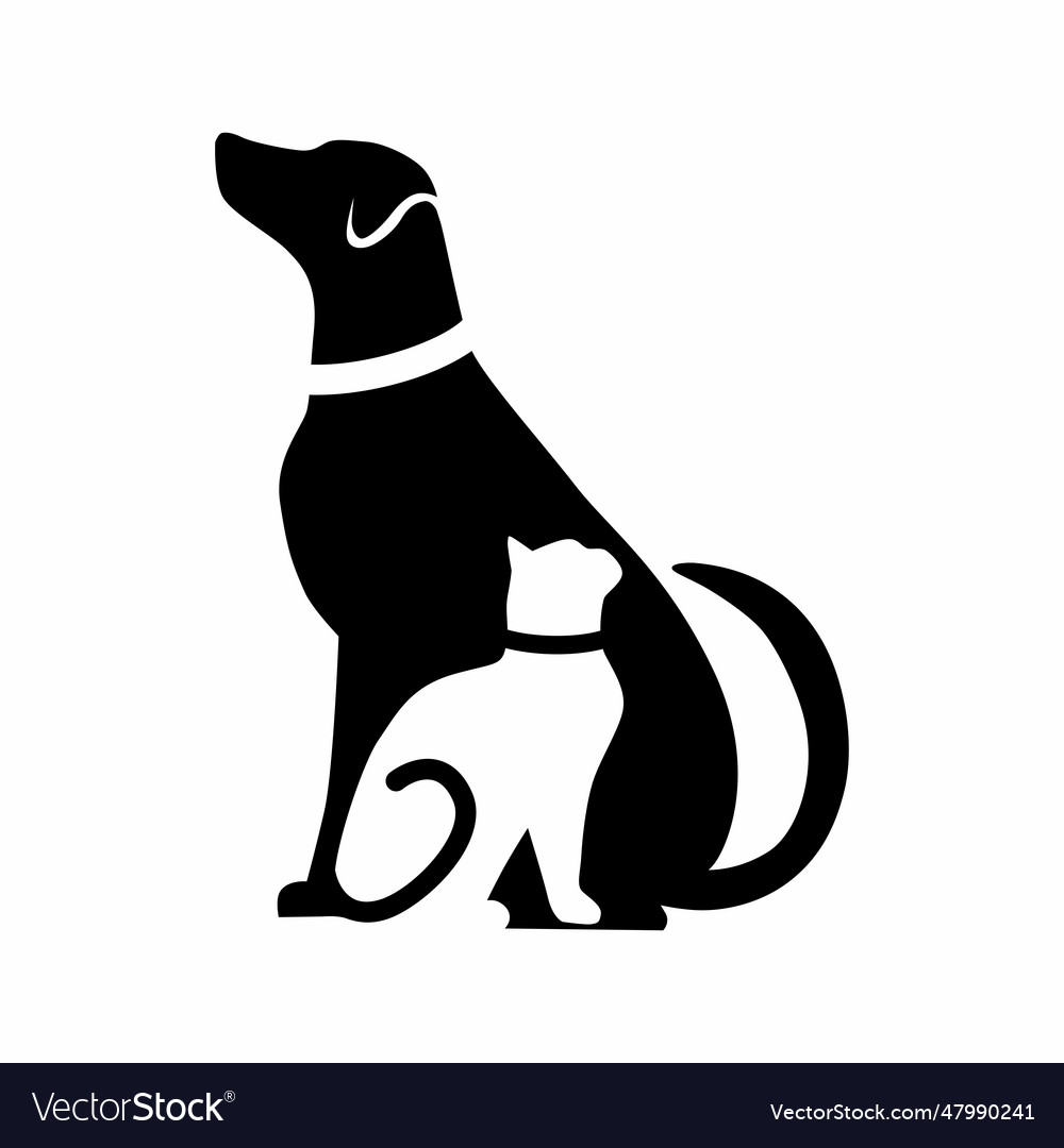 Cat and dog logo template Royalty Free Vector Image