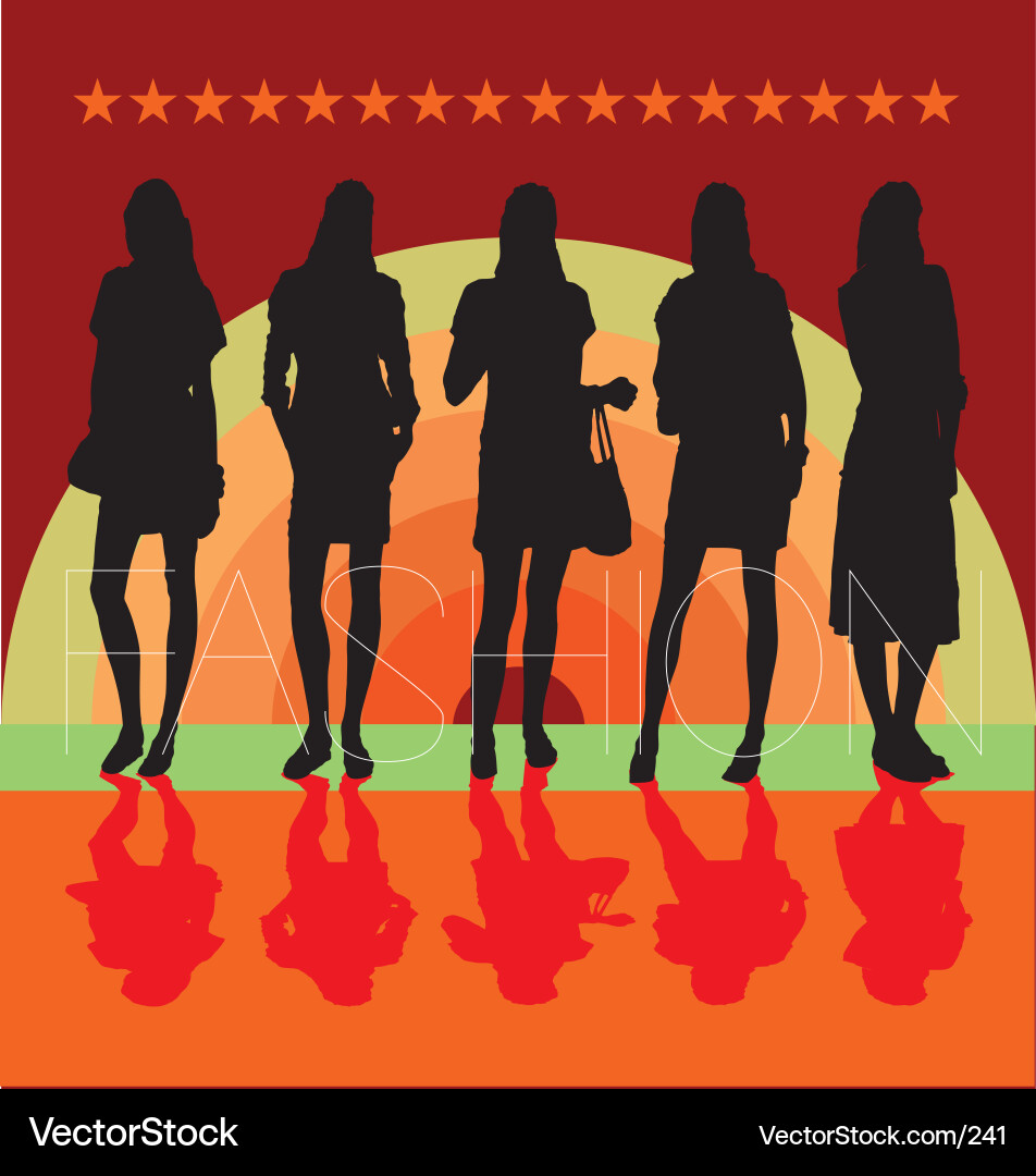 Fashion models Royalty Free Vector Image - VectorStock