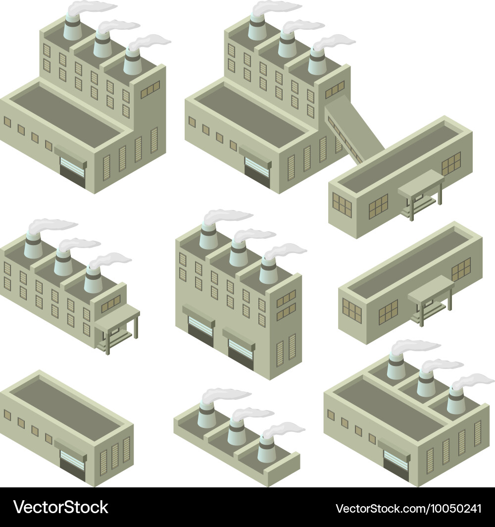 Isometric building Royalty Free Vector Image - VectorStock