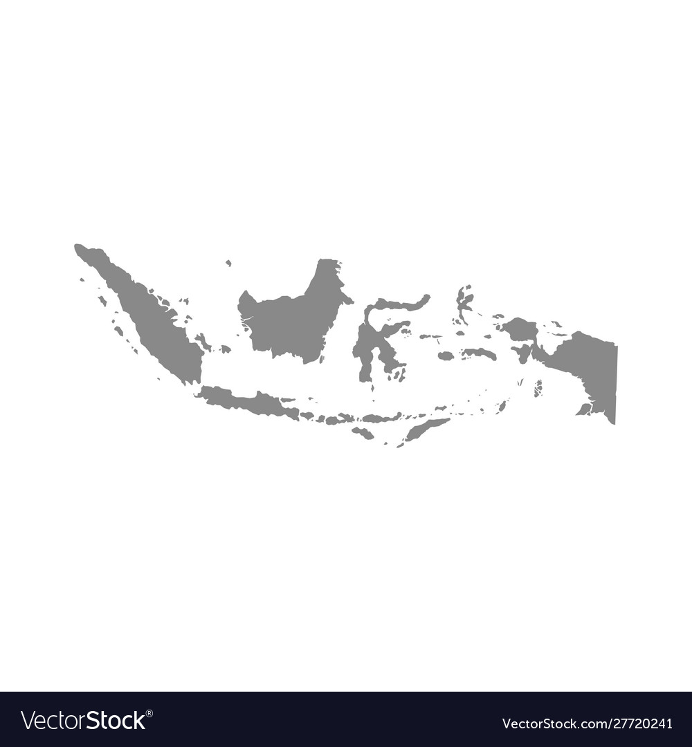 Map indonesia isolated gray on white background Vector Image