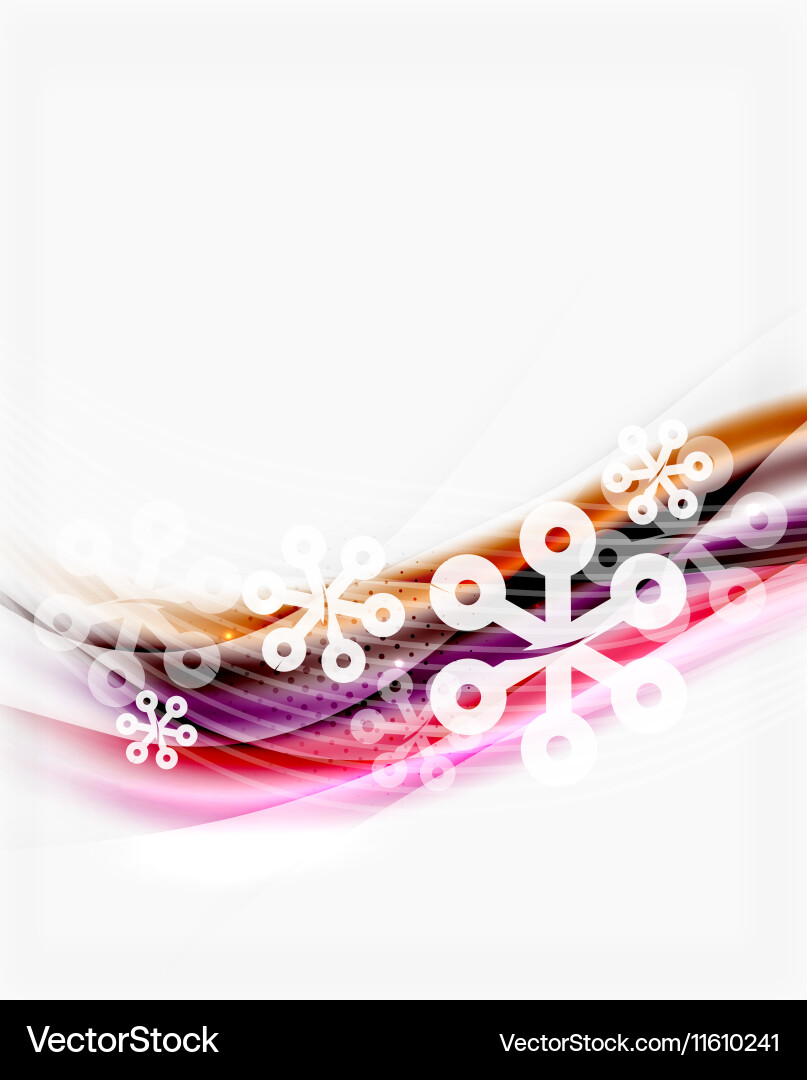Wave with snow background Royalty Free Vector Image