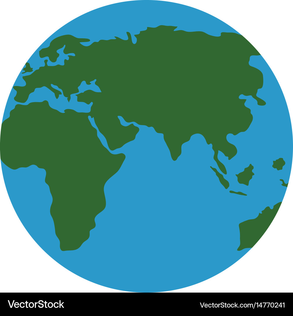 World earth isolated Royalty Free Vector Image