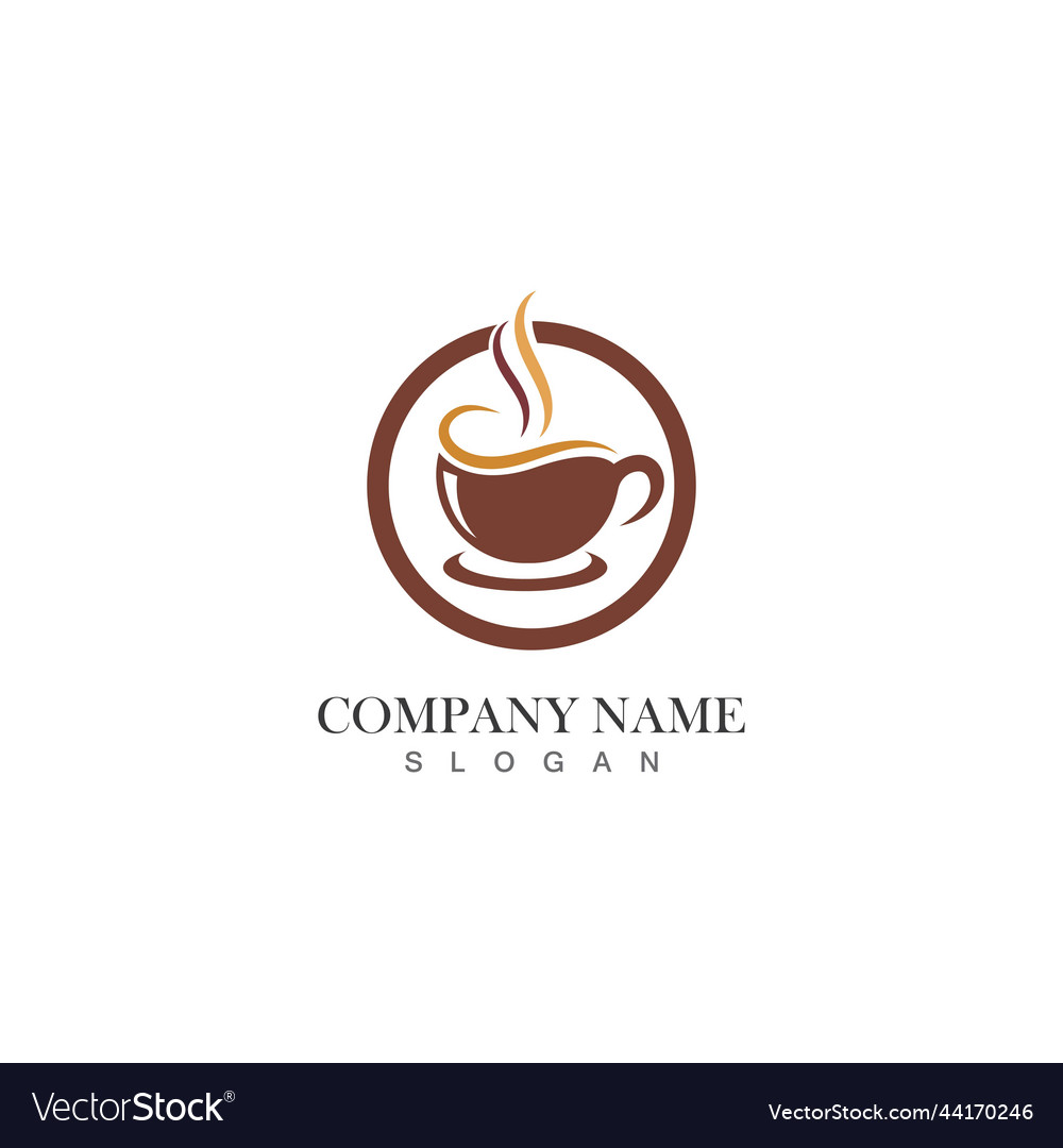 Coffee Cup Logo Template Icon Design Royalty Free Vector